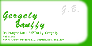 gergely banffy business card